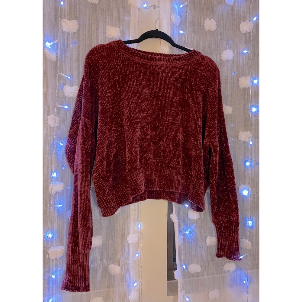 Cropped Maroon Sweater